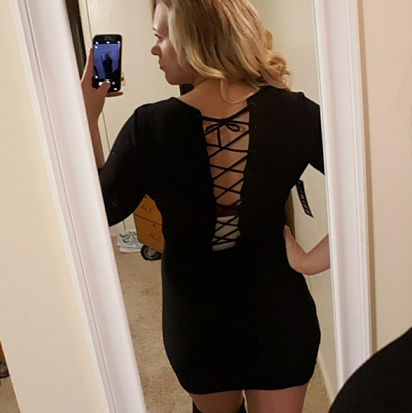 Black Bodycon Dress - Picture 3 of 6